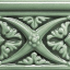 Adex Modernista Relieve Bizantino CC Verde Oscuro 7.5x15