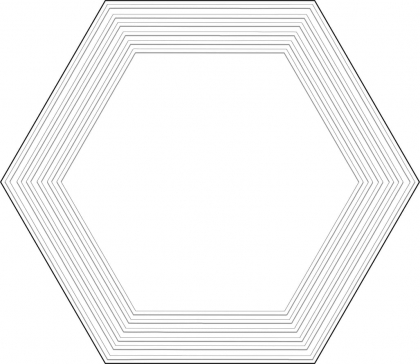 Tubadzin Cielo E Terra Dekor Bianco Geometry 2 Mat 19.2x22.1