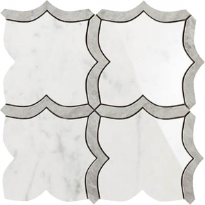 Impronta Italgraniti Lux Experience Grigio Versilia/Statuarietto Mosaico Arabesque Mix 30x30