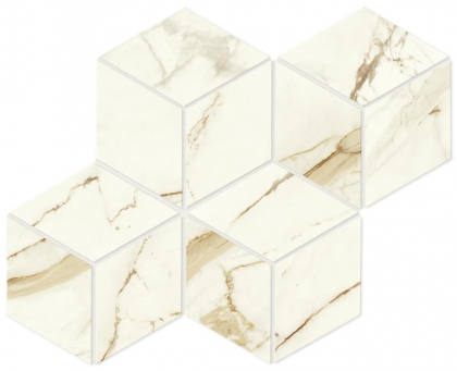 Atlas Concorde Marvel Shine Calacatta Imperiale Mosaico Esagono Lappato 30x35