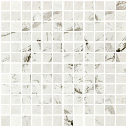 Fioranese Marmorea2 Breccia White Mosaico 2.5x2.5 Levigato 30x30