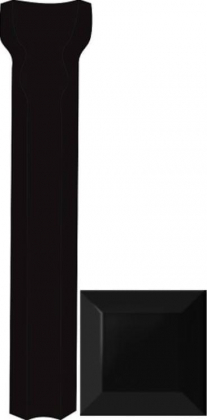 Diffusion Metro Paris Special Angle Interieur Plinthe Lilloise Noir Matt 132 2.5x15