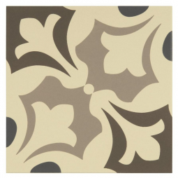 Original Style Odyssey Rococo Light Blue Light Grey And Dark Grey On White 15.1x15.1