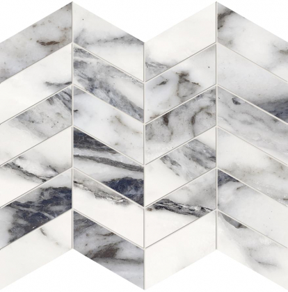 Provenza Unique Marble Mosaico Arrows Bianco Siena Silktech 30x30