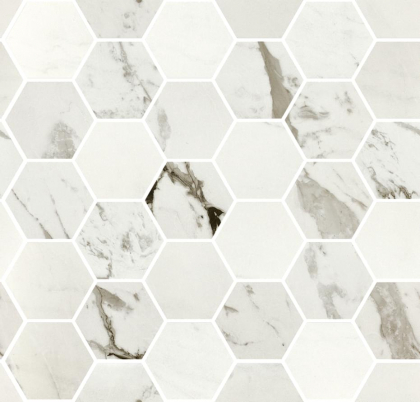 Fioranese Marmorea2 Breccia White Mosaico Esagoni Levigato 30x30