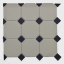 Diffusion Glazed Porcelain Octagon Plaque Blanc Et Noir 30x30