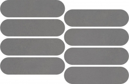 Impronta Italgraniti Nuances Antracite Mosaico Ovale Strideup 19.5x37