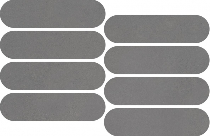 Impronta Italgraniti Nuances Antracite Mosaico Ovale Strideup 19.5x37