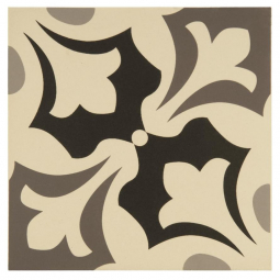 Original Style Odyssey Rococo Light Grey Dark Grey And Black On White 15.1x15.1