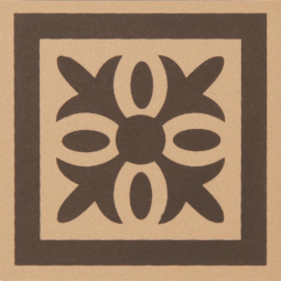 Original Style Victorian Floor Tiles Montague Brown On Buff 7.5x7.5