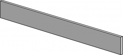 Serenissima Cir Costruire Metallo Nero Battiscopa 6.5x60