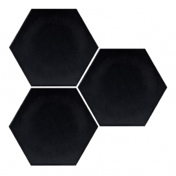 Apavisa Intuition Black Natural Hexagon 29x25