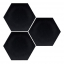 Apavisa Intuition Black Natural Hexagon 29x25