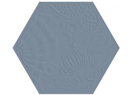 Diffusion Hexagon Gaudi Indigo 22x25