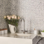 Original Style Mosaics White Pearl Herringbone 28.5x30.5