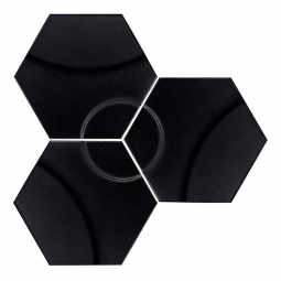 Apavisa Intuition Black Wave Hexagon 29x25