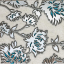 Domino Ceramika Gris Decor Flower Turquoise 25x36