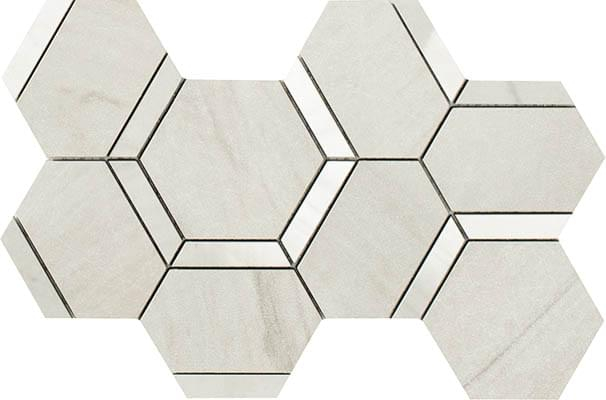 Impronta Italgraniti Lux Experience Taj Mahal Mosaico Esagona Decoro Mix 20x34