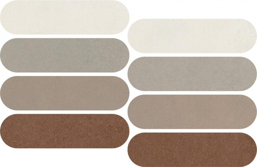 Impronta Italgraniti Nuances Mosaico Ovale Mix Caldo 2 Strideup 19.5x37