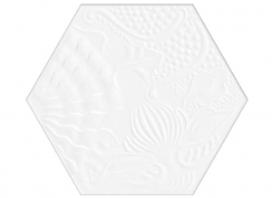 Diffusion Hexagon Gaudi White 22x25