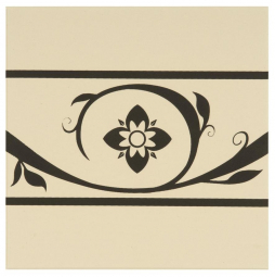 Original Style Odyssey Saxon Border Black On White 15.1x15.1