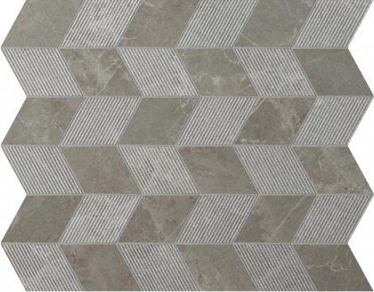 Panaria Trilogy Mosaico Freccia Sandy Grey Soft 30x35
