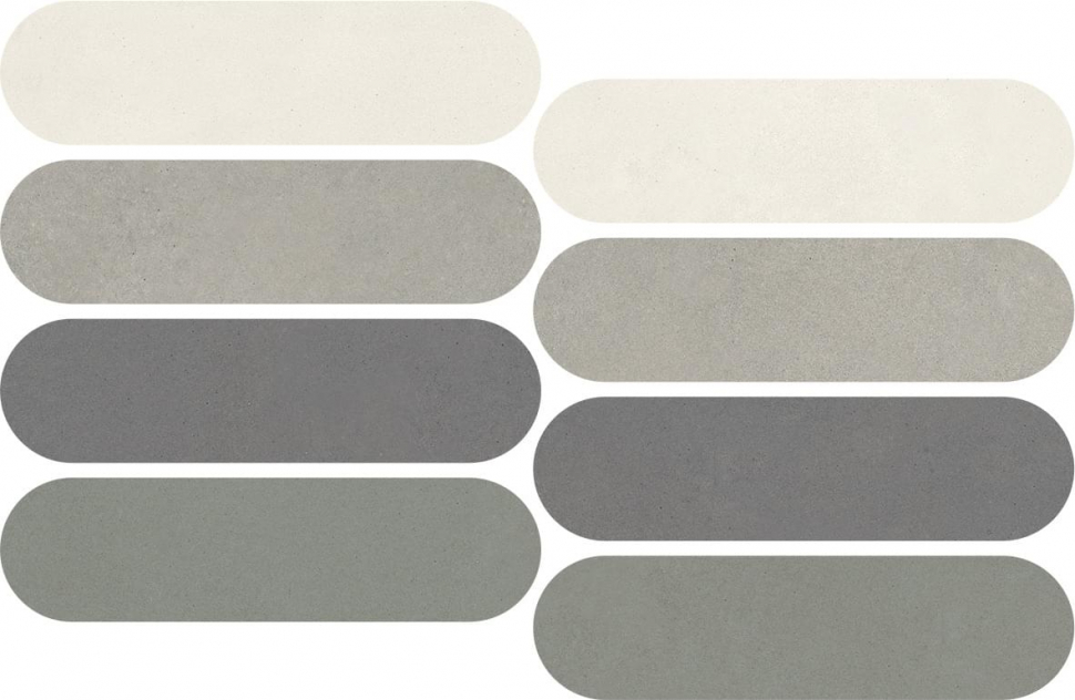 Impronta Italgraniti Nuances Mosaico Ovale Mix Freddo 3 Strideup 19.5x37