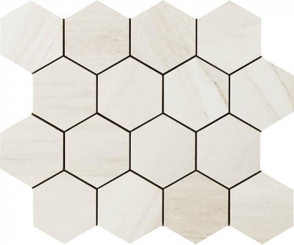 Impronta Italgraniti Lux Experience Helsinki White Mosaico Esagona Fade 26x30