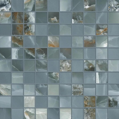 Emil Ceramica Tele Di Marmo Onyx Mosaico 3x3 Green Silktech 30x30