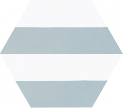 Diffusion Hexagon Orientation Capri Aqua 22x25