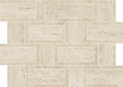 Atlas Concorde Marvel Travertine Pearl Mosaico Basketweave 35x47