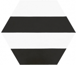 Diffusion Hexagon Orientation Capri Black 22x25