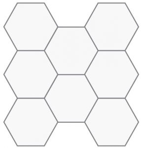 VitrA Miniworx Ral 0005500 Dark Grey Hexagon Matt Nn 8x9 27x27