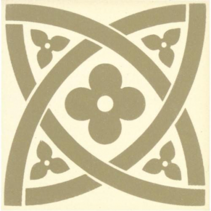 Original Style Victorian Floor Tiles Galway Pale Green On White 7.5x7.5