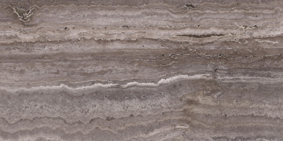 Casalgrande Padana Marmoker Travertino Titanium Lucido 6.5 Mm 60x120