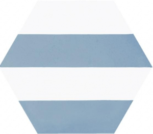 Diffusion Hexagon Orientation Capri Blue 22x25