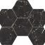 Piemme Valentino Marmi-Reali Esagono Nero Reale Ret 29x41.5