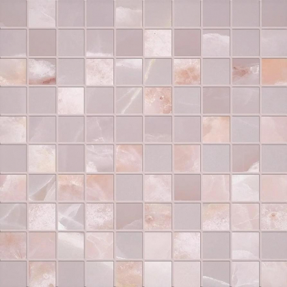 Emil Ceramica Tele Di Marmo Onyx Mosaico 3x3 Pink Silktech 30x30