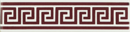 Original Style Artworks Brilliant White Greek Key Burgundy 4x15.2