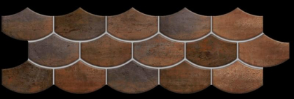 Apavisa Nanocorten Copper Lappato Mosaico Flake 14.73x44.63