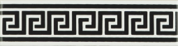 Original Style Artworks Brilliant White Greek Key Jet Black 4x15.2