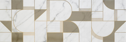 Marazzi Allmarble Golden White Satin Decoro Club 40x120