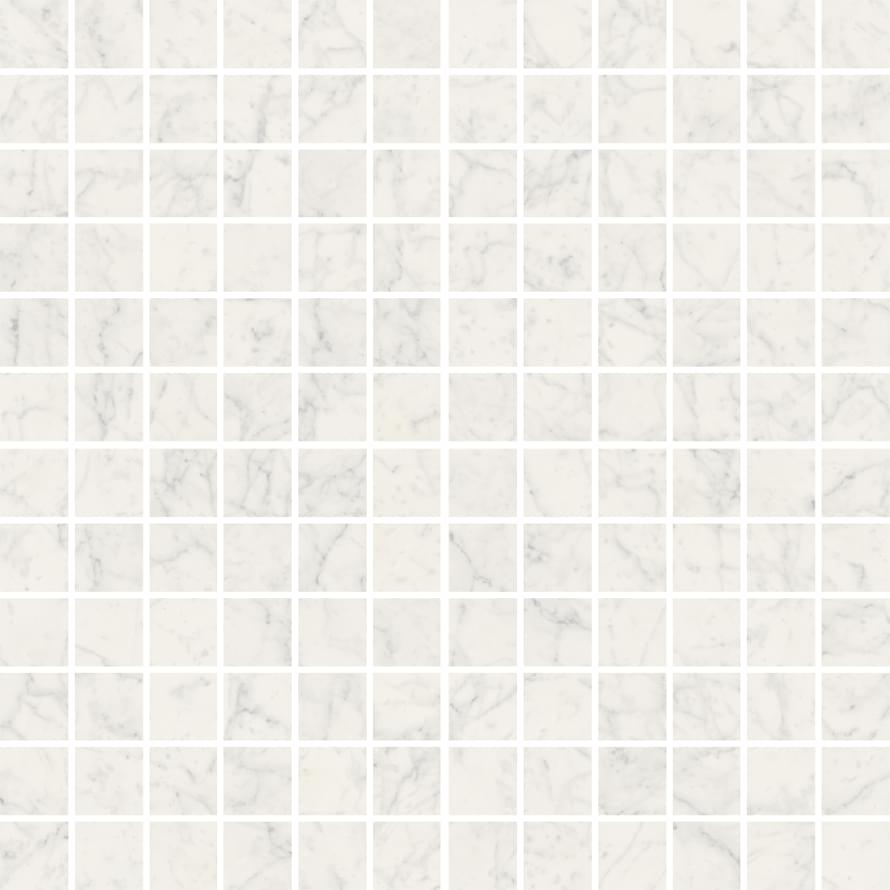 Fioranese Marmorea Bianco Gioia Mosaic 2.5x2.5 Levigato Rettificato 30x30