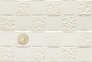 Versace Gold Decori Acqua-Dama Bianco-Platino 25x75