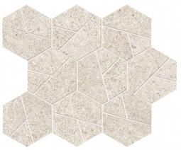 Atlas Concorde Boost Stone White Mosaico Hex 25x28.5