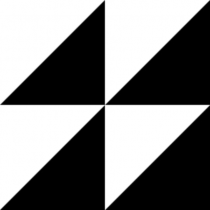 VitrA Retromix Black And White Triangle Medium Matt 15x15