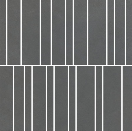 Impronta Italgraniti Nuances Nero Mosaico Listelli Strideup 30x30