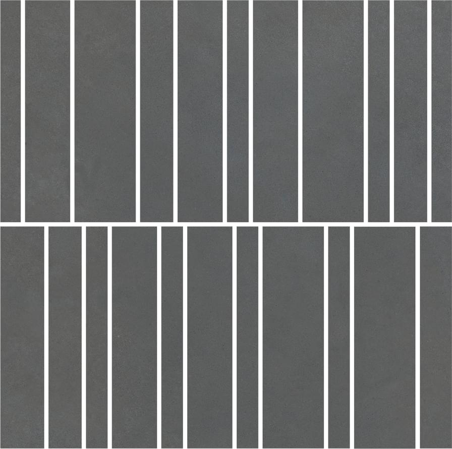 Impronta Italgraniti Nuances Nero Mosaico Listelli Strideup 30x30