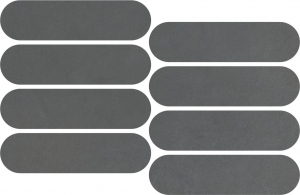 Impronta Italgraniti Nuances Nero Mosaico Ovale Strideup 19.5x37