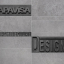 Apavisa Anarchy Grey Natural Mosaico Letters 29.75x29.75